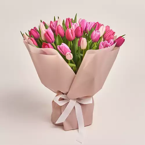 Product image Bouquet 45 Тulips mix, packaging: Powder, vendor code: 3479