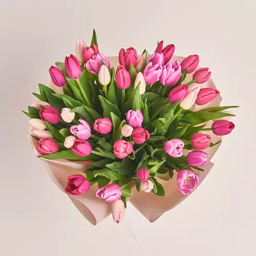 Product image Bouquet 45 Тulips mix, packaging: Powder, vendor code: 3479