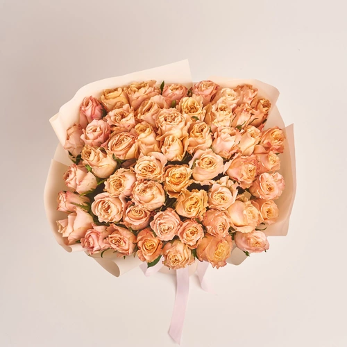 Product image Bouquet of 51 Shimmer Roses, packaging: Peach, vendor code: 3486