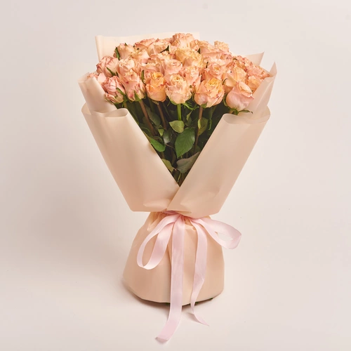 Product image Bouquet of 51 Shimmer Roses, packaging: Peach, vendor code: 3486