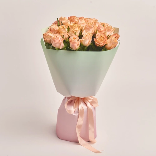 Product image Bouquet of 25 Shimmer Roses, packaging: Gradiens tiffany, vendor code: 3487