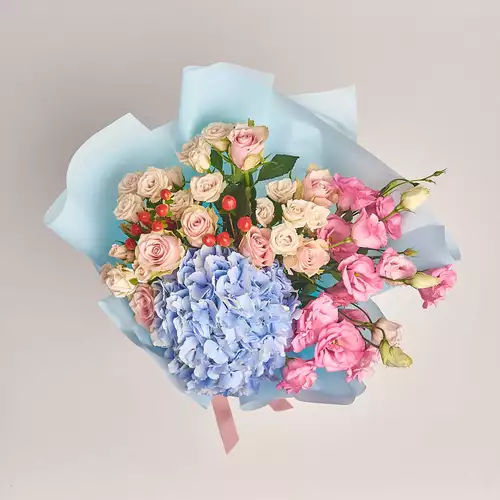 Изображение товара Букет 607, упаковка: Голубая, артикул: 2332