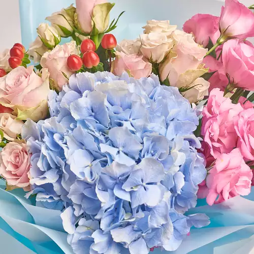 Изображение товара Букет 607, упаковка: Голубая, артикул: 2332