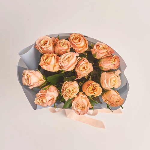 Product image Bouquet of 15 Shimmer Roses, packaging: Gray, vendor code: 3490
