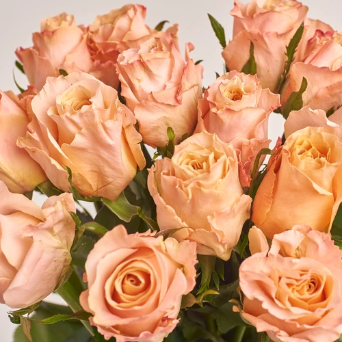 Product image Bouquet of 15 Shimmer Roses, packaging: Gray, vendor code: 3490