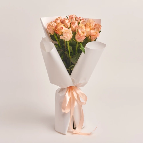 Product image Bouquet of 15 Shimmer Roses, packaging: White, vendor code: 3490