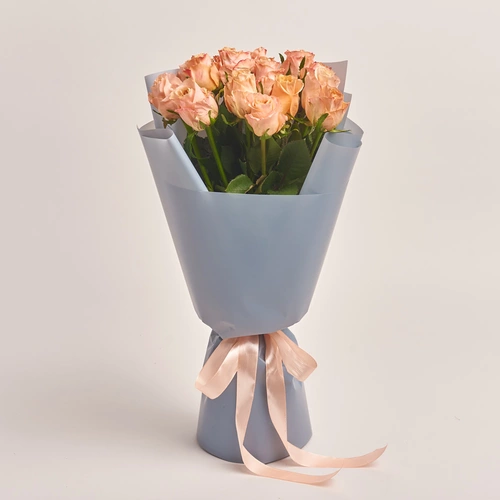 Product image Bouquet of 15 Shimmer Roses, packaging: Gray, vendor code: 3490