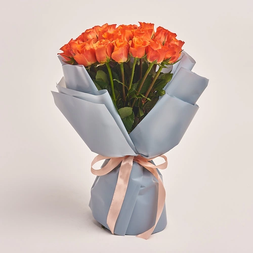 Product image Bouquet of 25 Terracotta Roses, packaging: Gray, vendor code: 3500