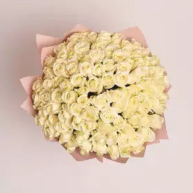 Букет 101 Белая Роза