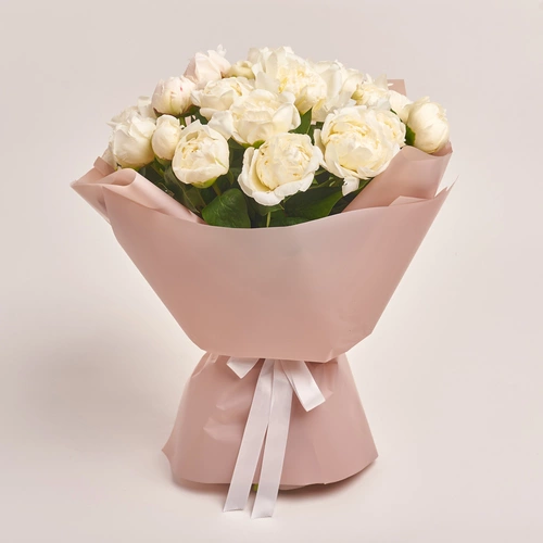 Product image Bouquet of 25 Cream Peonies, packaging: Powder, vendor code: 3502