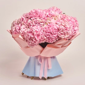 Bouquet of 25 Pink Hydrangeas