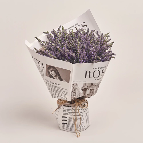 Product image Bouquet of Lavender M, packaging: Newspaper, vendor code: 3522