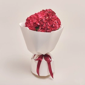 Bouquet of 3 Red Hydrangeas