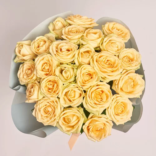 Product image Bouquet of 25 Peach Roses, packaging: Gray, vendor code: 3539
