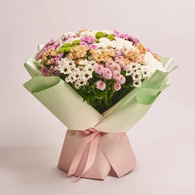 Bouquet of 51 Chrysanthemums Santinі Mix