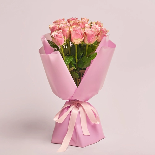 Product image Bouquet of 15 Roses Athena Royal, packaging: Pink, vendor code: 3560