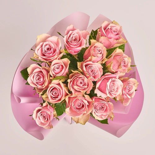 Product image Bouquet of 15 Roses Athena Royal, packaging: Pink, vendor code: 3560