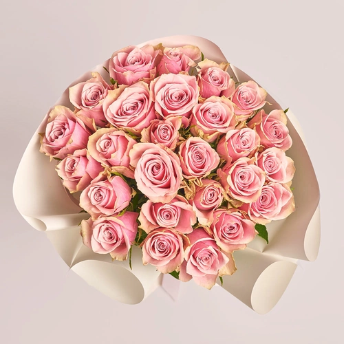 Зображення товару Букет 25 Троянд Атена Роял, пакування: Біла, артикул: 3562