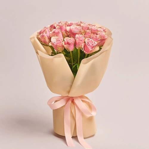 Product image Bouquet of 25 Roses Athena Royal, packaging: Peach, vendor code: 3562