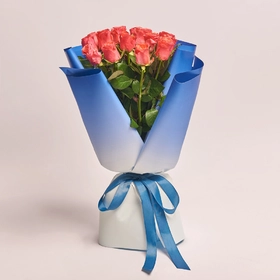 Bouquet of 15 Roses Pink Tacazzi