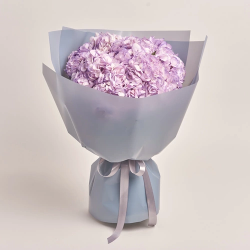 Product image Bouquet of 9 Lavender Hydrangeas, packaging: Gray, vendor code: 3594