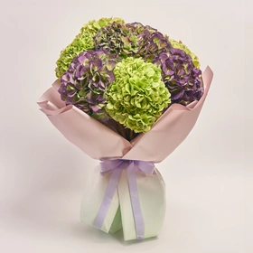 Bouquet of 9 Hydrangeas Mix Garden