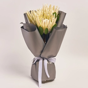 Bouquet of 3 White Proteas