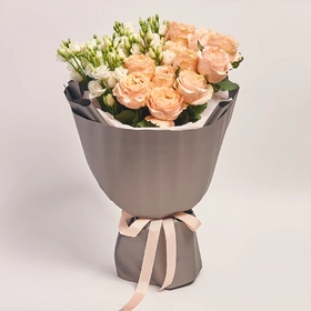 Bouquet Duo with Eustomas and Roses Princess Crown