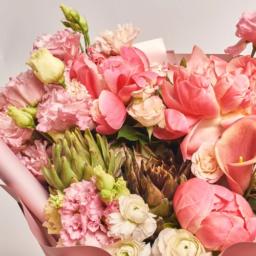 Изображение товара Букет 735, упаковка: Градиент розовый, артикул: 3640