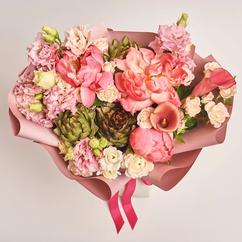 Product image Bouquet 735, packaging: Gradiens pink, vendor code: 3640