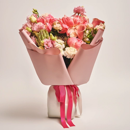 Product image Bouquet 735, packaging: Gradiens pink, vendor code: 3640