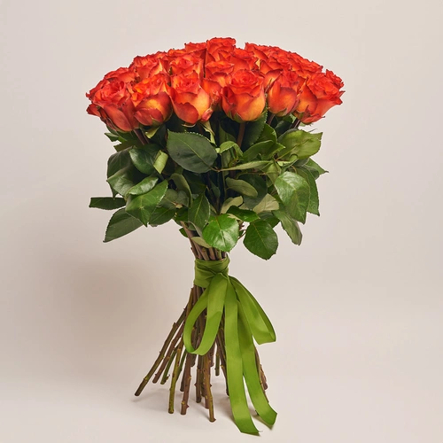 Product image Bouquet of 25 orange Meteor Roses, packaging: Without packaging, vendor code: 3652