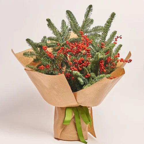 Product image Bouquet Duo Ilex and Nobilis, packaging: Craft, vendor code: 3662