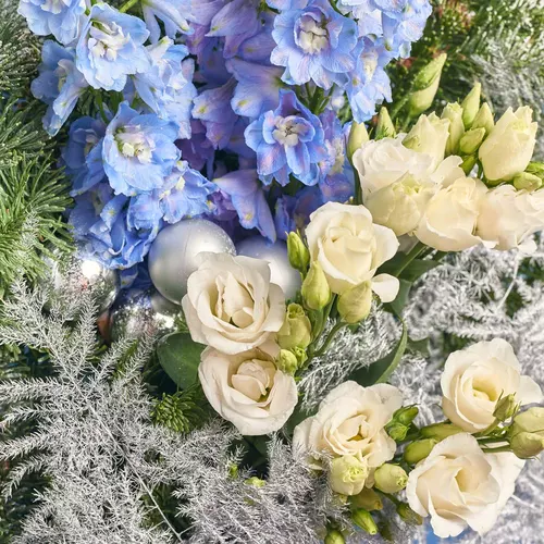 Product image Christmas Bouquet №10, packaging: Gradiens blue, vendor code: 3669