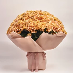 Bouquet of 51 Salmon Chrysanthemums