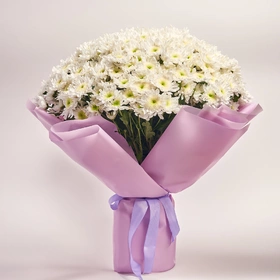 Bouquet 51 White Chrysanthemum Joy