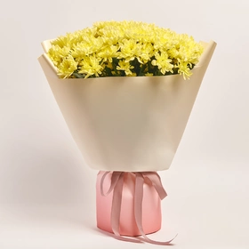 Bouquet of 15 Cream Chrysanthemums