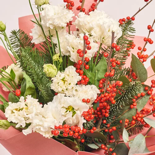 Product image Christmas Bouquet №11, packaging: Kafin rust, vendor code: 3688