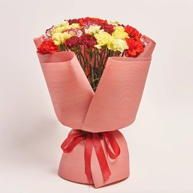 Product image Bouquet 35 Carnations mix, packaging: Kafin rust, vendor code: 3709