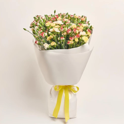 Product image Bouquet 51 Bright Spray Carnation Mix, packaging: White, vendor code: 3711