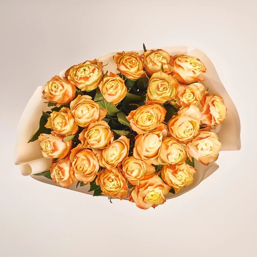 Зображення товару Букет 25 Троянд Карма, пакування: Персикова, артикул: 3713