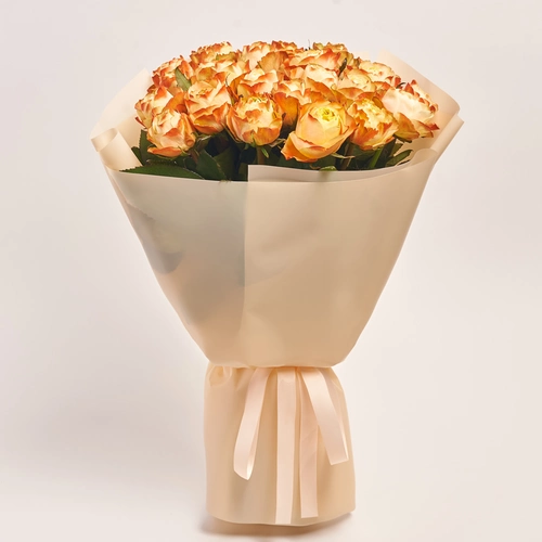 Product image Bouquet of 25 Roses Karma, packaging: Peach, vendor code: 3713