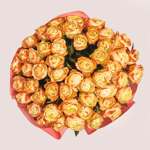 Product image Bouquet of 51 Roses Karma, packaging: Gradiens pink, vendor code: 3714