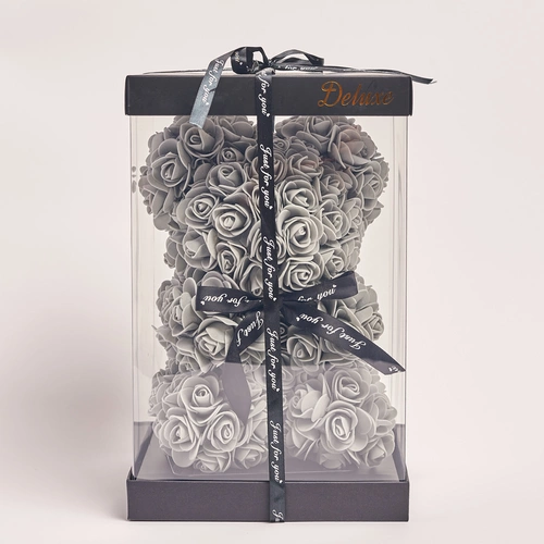 Product image Bear made of gray flowers, vendor code: 3759