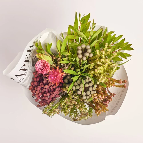 Product image Bouquet of African herbs, packaging: Newspaper, vendor code: 3770