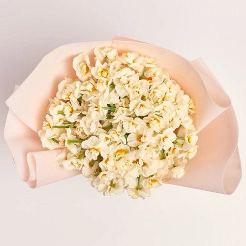 Product image Bouquet 51 White Narcissus, packaging: Kafin rose, vendor code: 3795