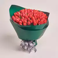 Букет 101 Красный тюльпан