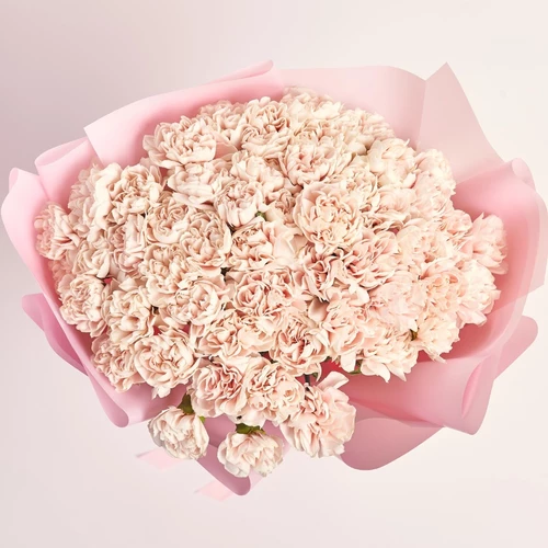 Зображення товару Букет 51 Світло-рожева Гвоздика, пакування: Рожева, артикул: 3805