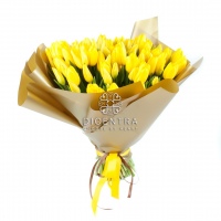 Букет 101 Жовтий тюльпан