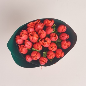 Букет 25 Красных тюльпанов
